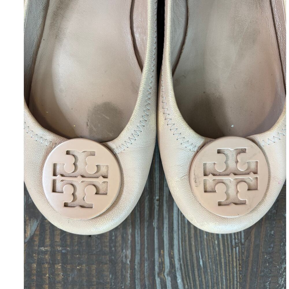 Tory Burch Minnie Travel Ballet Flats Pink Size 9.5 - Picture 5 of 7